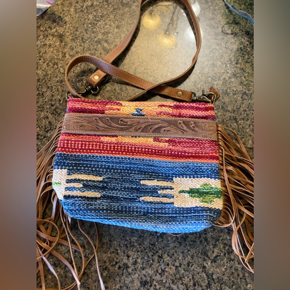 Myra bag pattern with long fringe